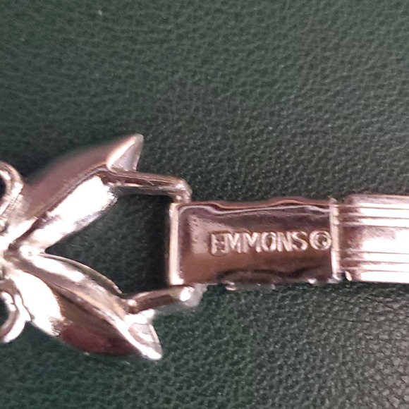 Vintage Emmons Faux‎ Pearl and Rhinestone Bracelet Silver Tone 50's MCM - Picture 4 of 8